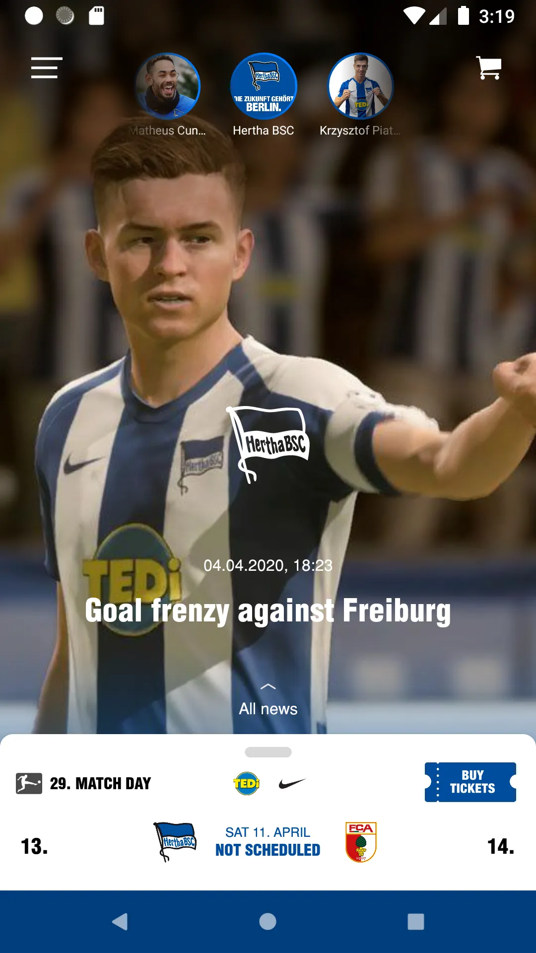 Hertha BSC | Indus Appstore | Screenshot