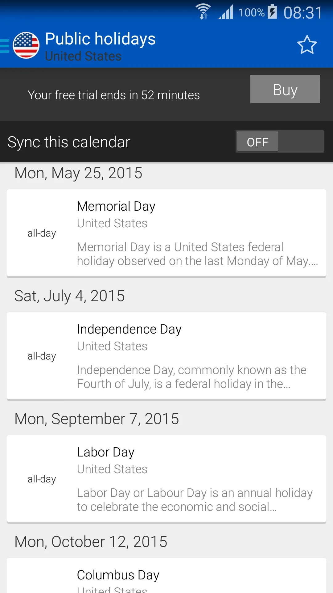 aCalendar Store | Indus Appstore | Screenshot