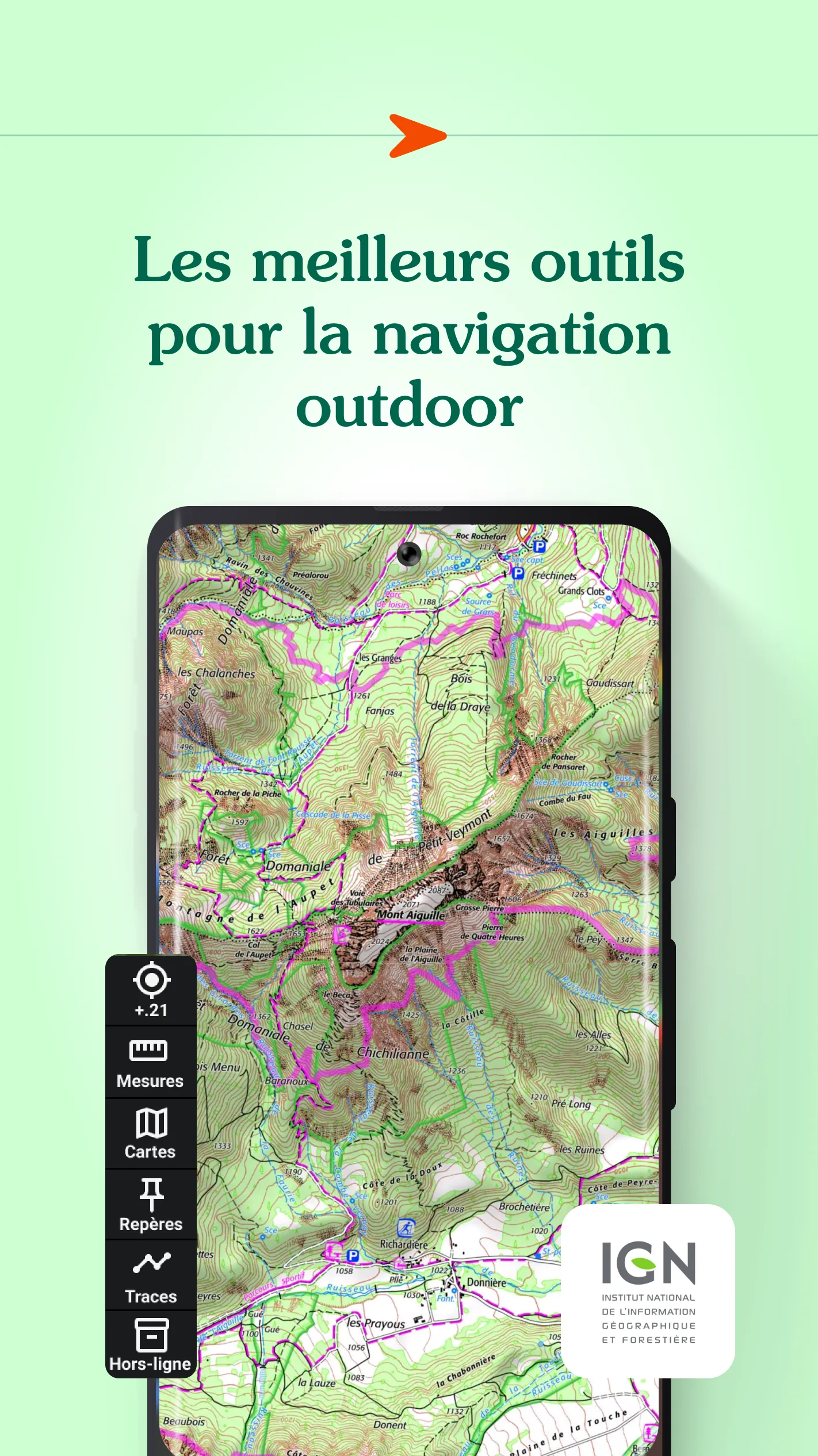 Iphigénie | The Hiking Map App | Indus Appstore | Screenshot