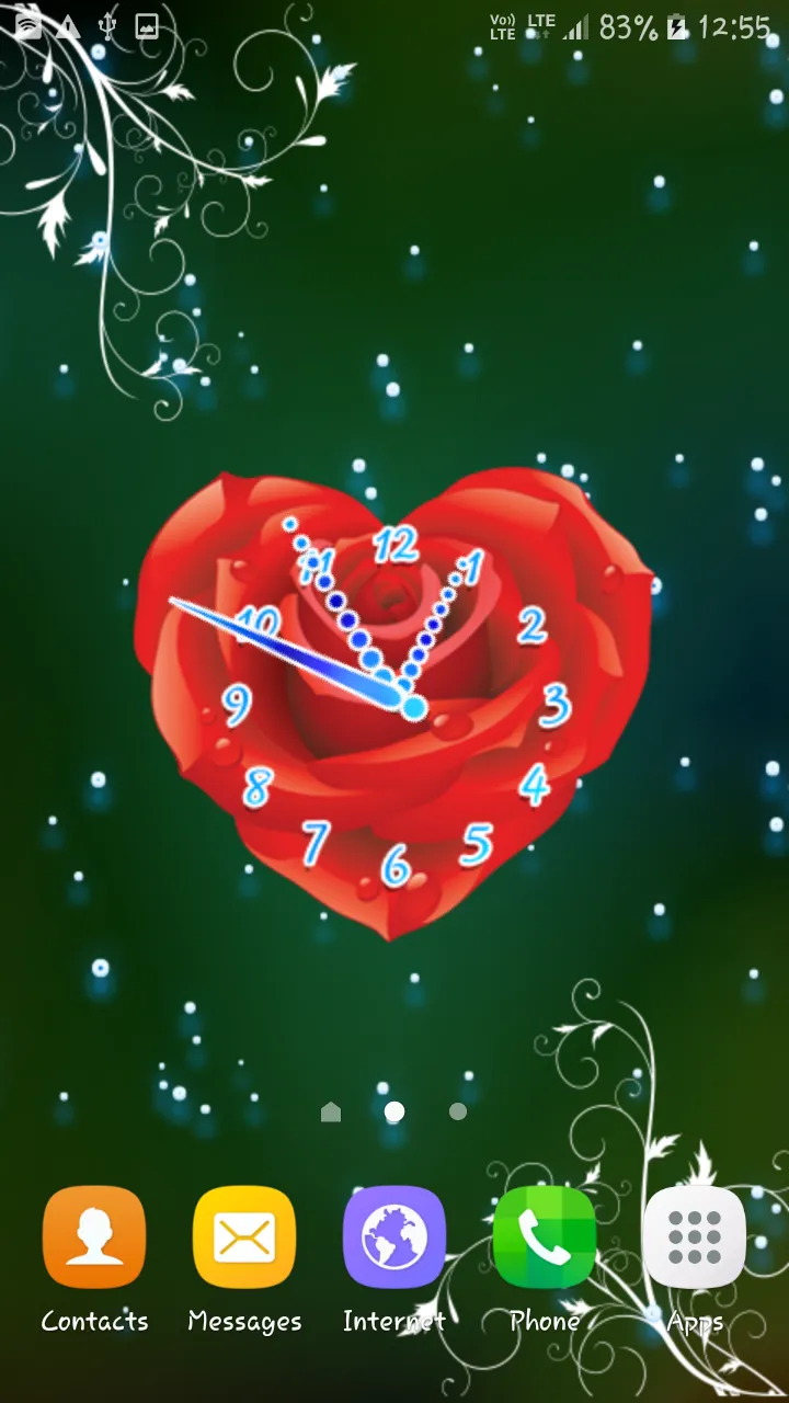 Rose Flower Clock | Indus Appstore | Screenshot