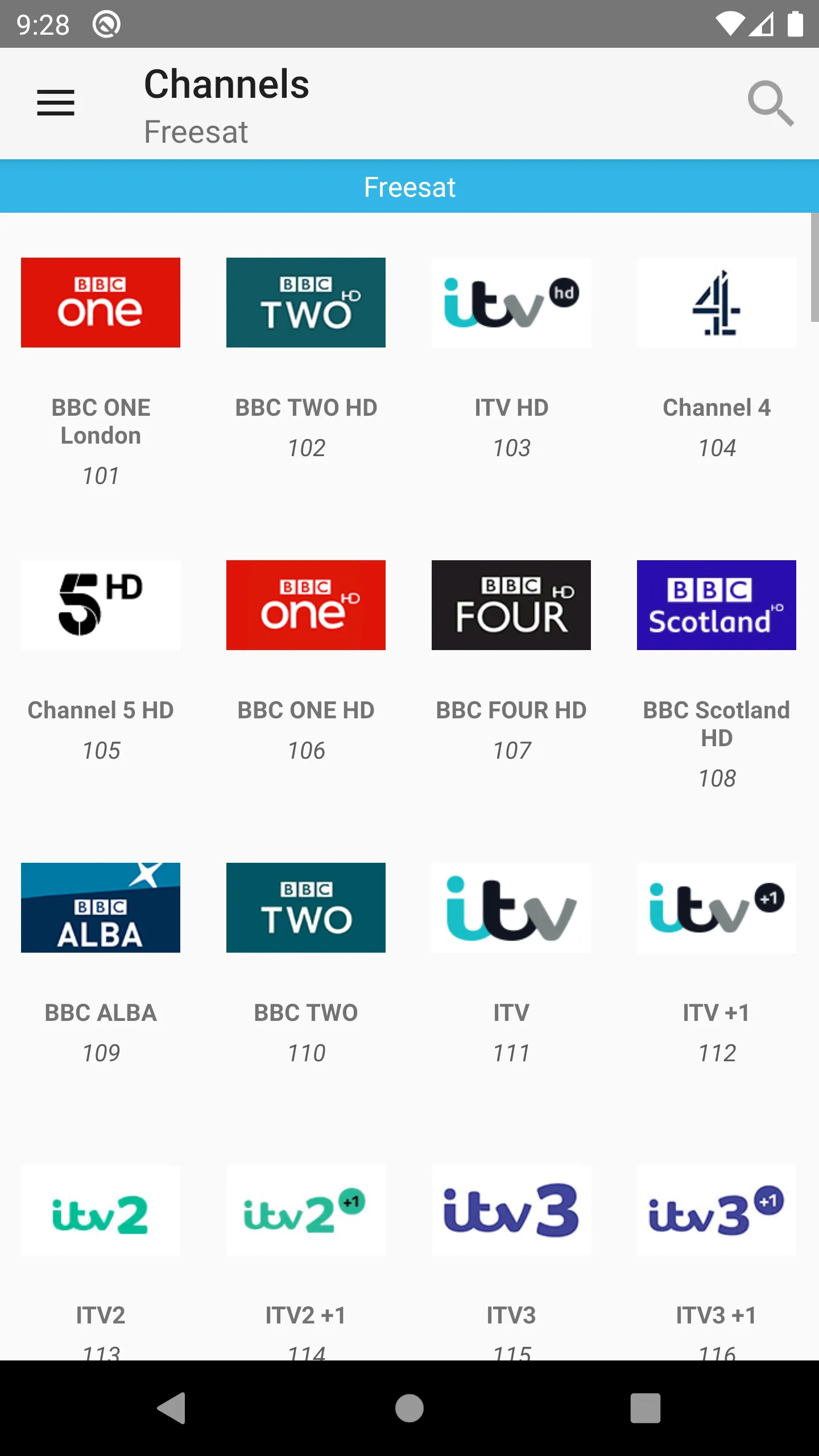 Freesat TV Listings UK Cisana | Indus Appstore | Screenshot