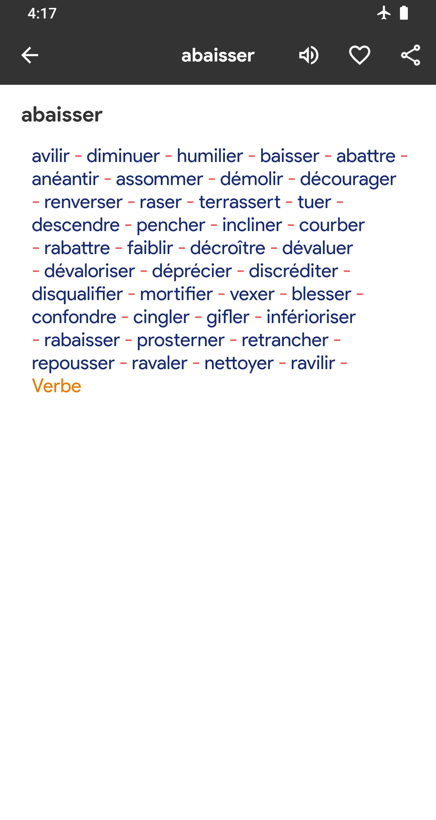 Synonyms French Offline | Indus Appstore | Screenshot