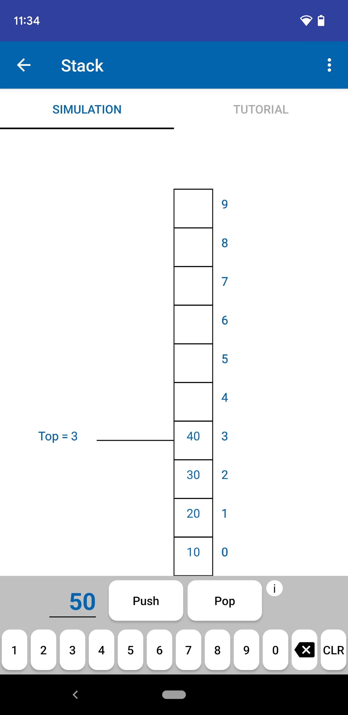 Data Structure Simulation | Indus Appstore | Screenshot