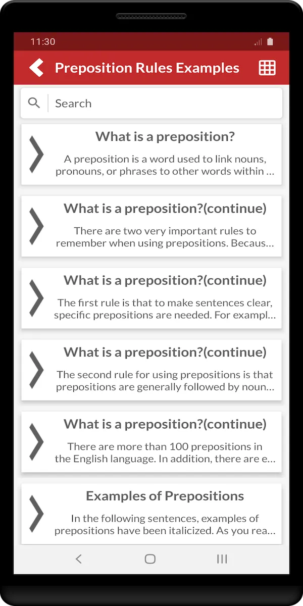 Preposition Rules Examples | Indus Appstore | Screenshot