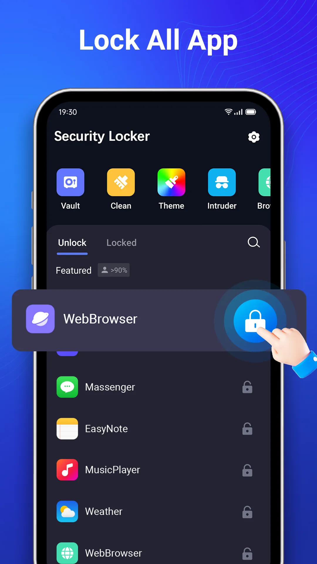 App Lock - Fingerprint Applock | Indus Appstore | Screenshot