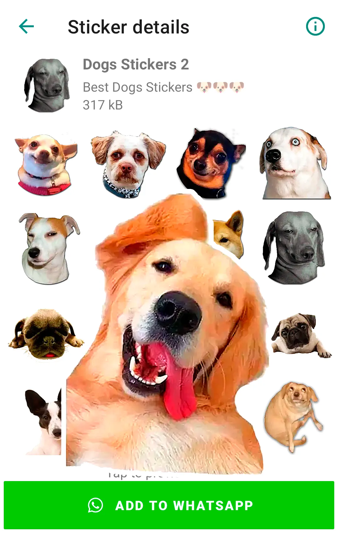 Cute Dog Stickers for WhatsApp | Indus Appstore | Screenshot