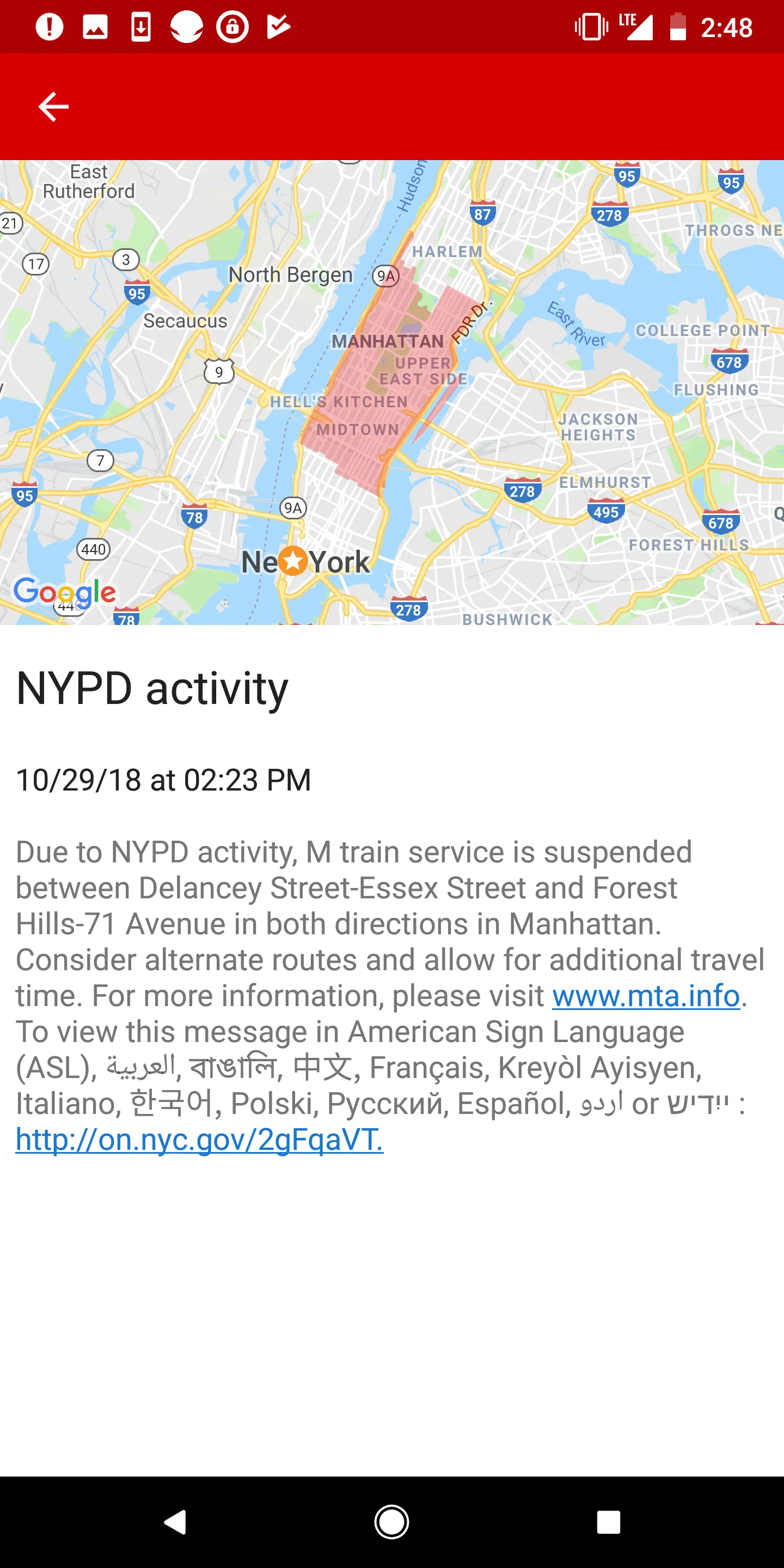 Notify NYC | Indus Appstore | Screenshot