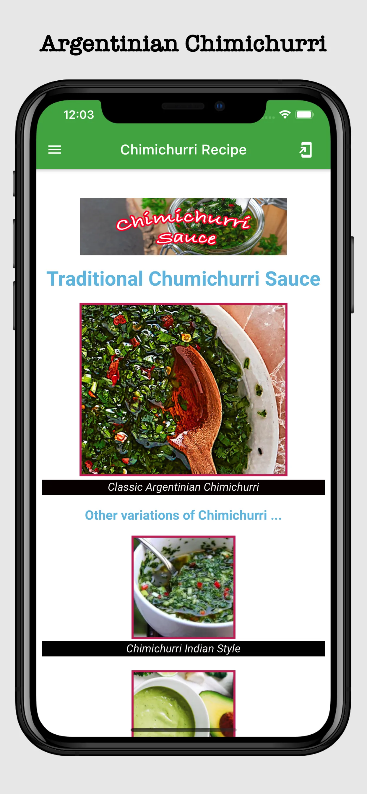 Chimichurri Recipe | Indus Appstore | Screenshot