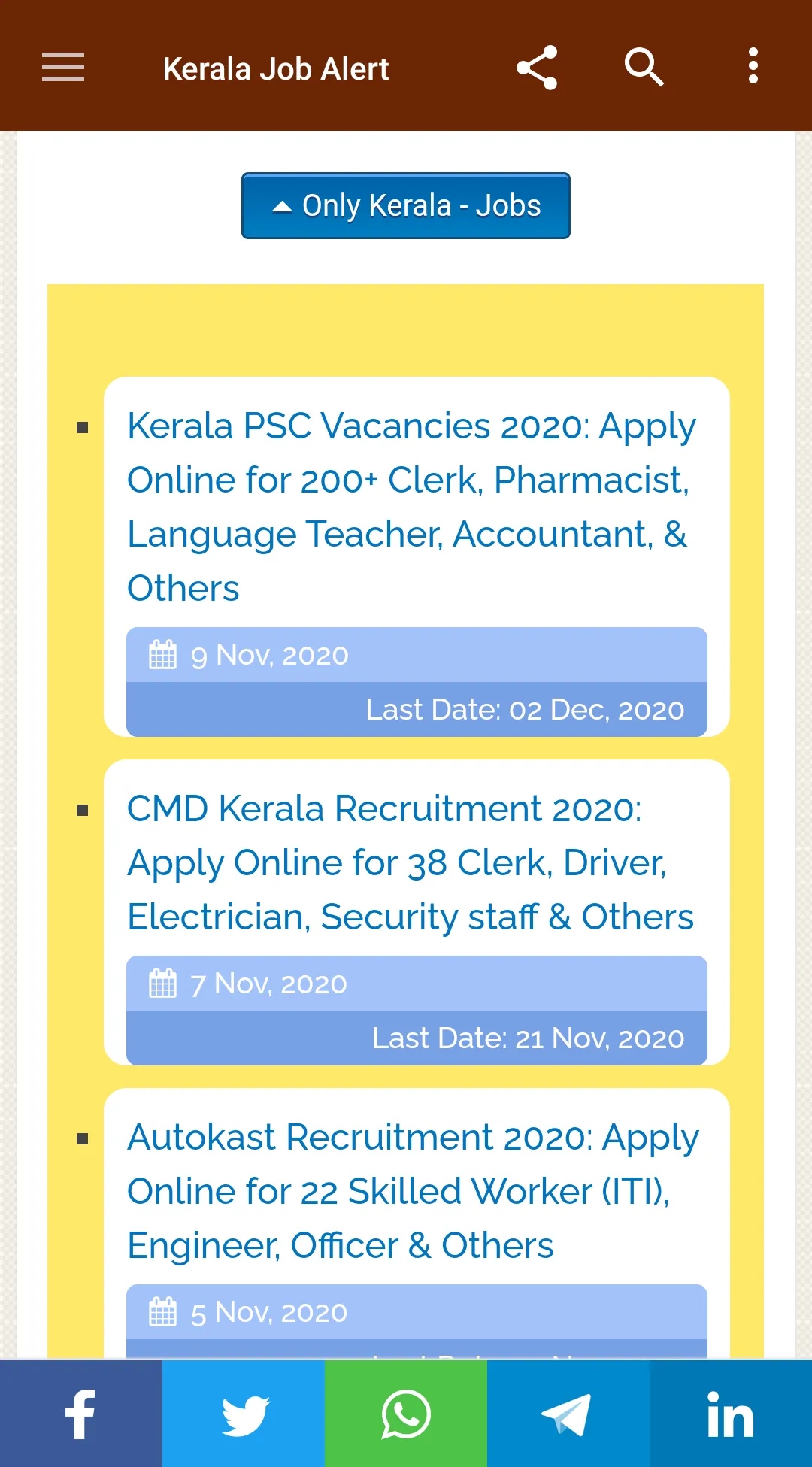 Kerala job Alert | Indus Appstore | Screenshot