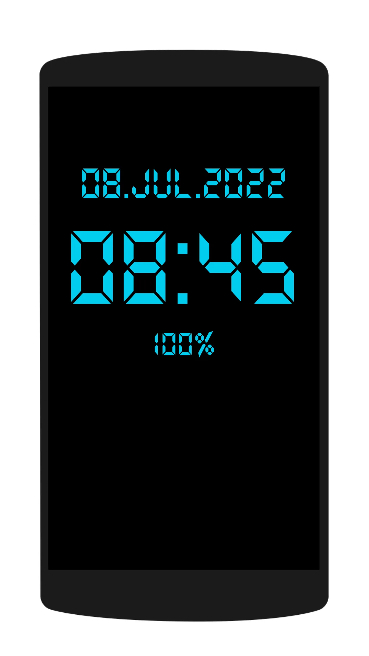 Digital Clock Live Wallpaper B | Indus Appstore | Screenshot