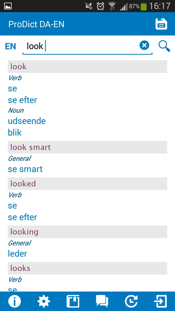 Danish - English dictionary | Indus Appstore | Screenshot