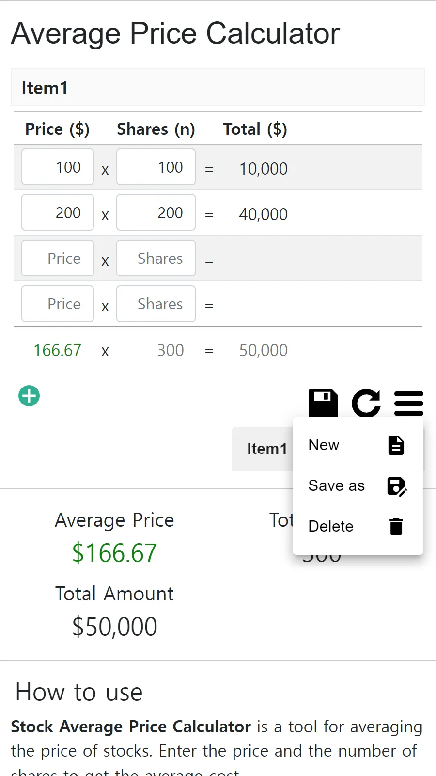 Average Price Calculator | Indus Appstore | Screenshot