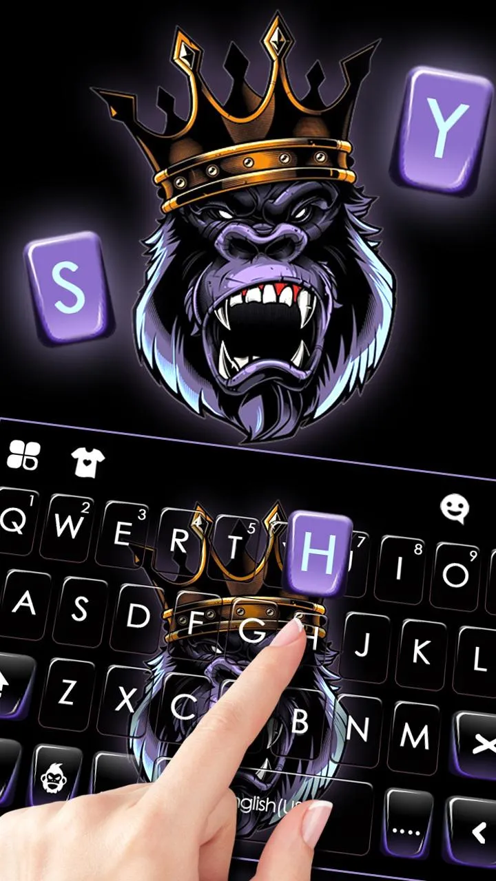 Angry Ape King Keyboard Theme | Indus Appstore | Screenshot