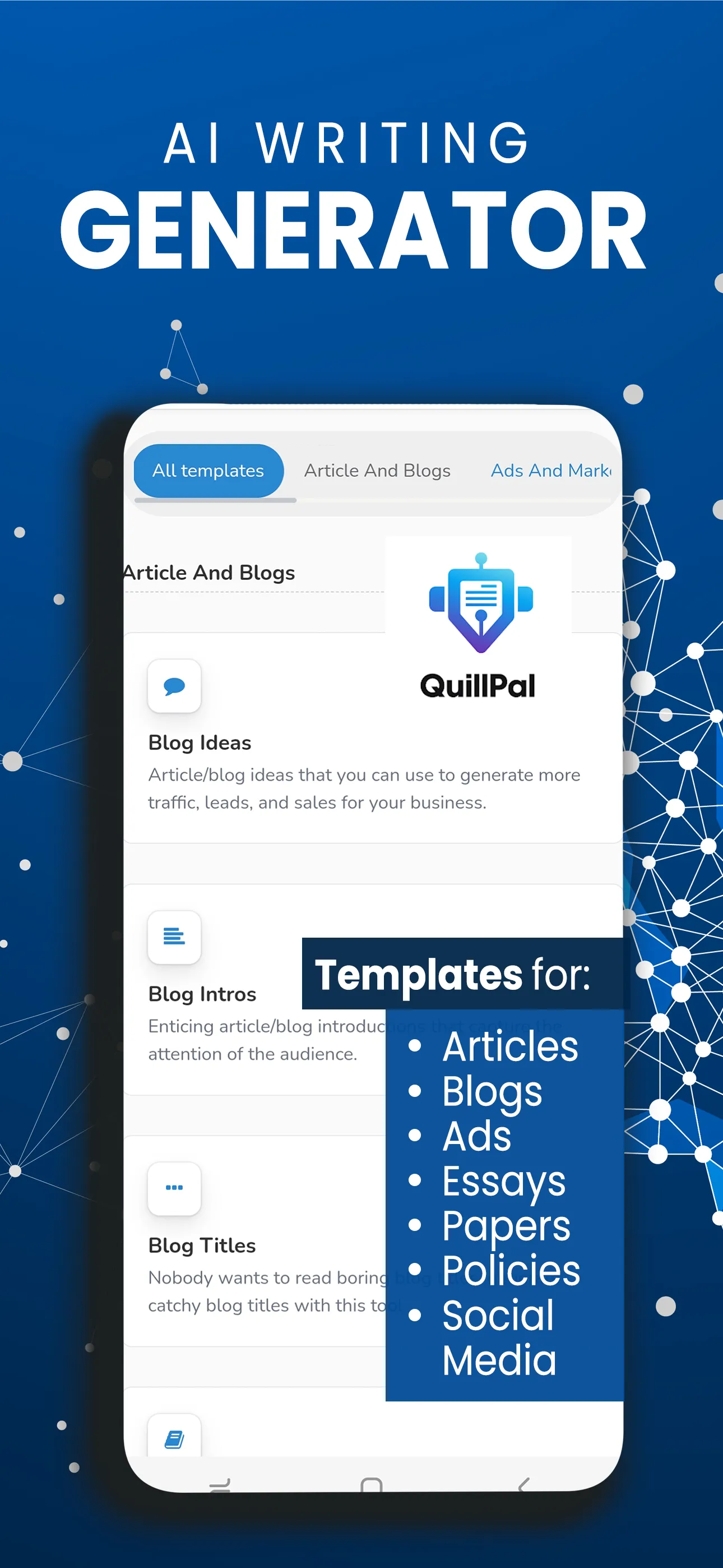 QuillPal AI Content Generator | Indus Appstore | Screenshot