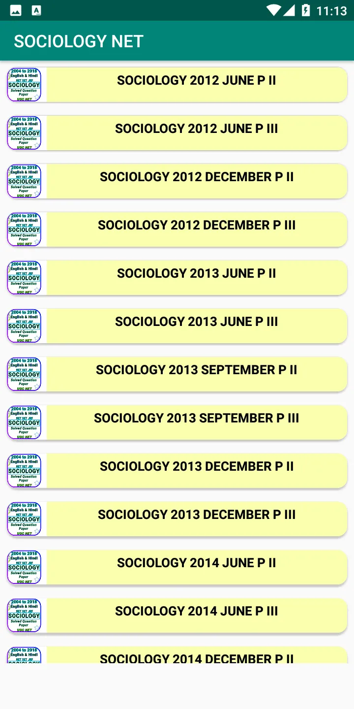 SOCIOLOGY NET PAPER | Indus Appstore | Screenshot