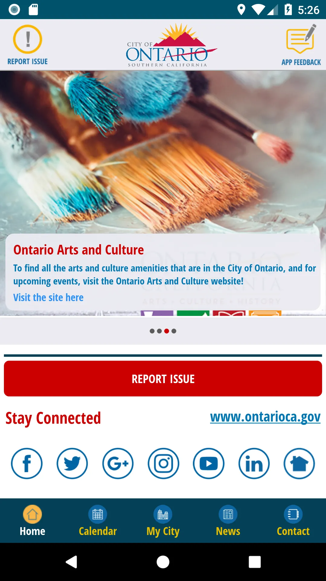 myOntario: City of Ontario, Ca | Indus Appstore | Screenshot