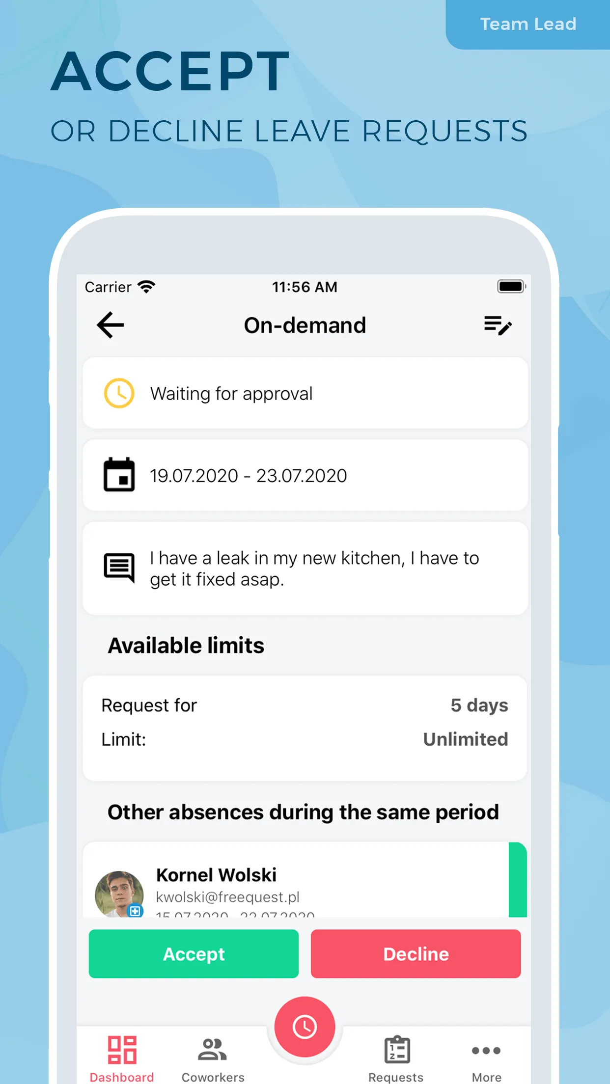 FreeQuest Leave Tracking | Indus Appstore | Screenshot