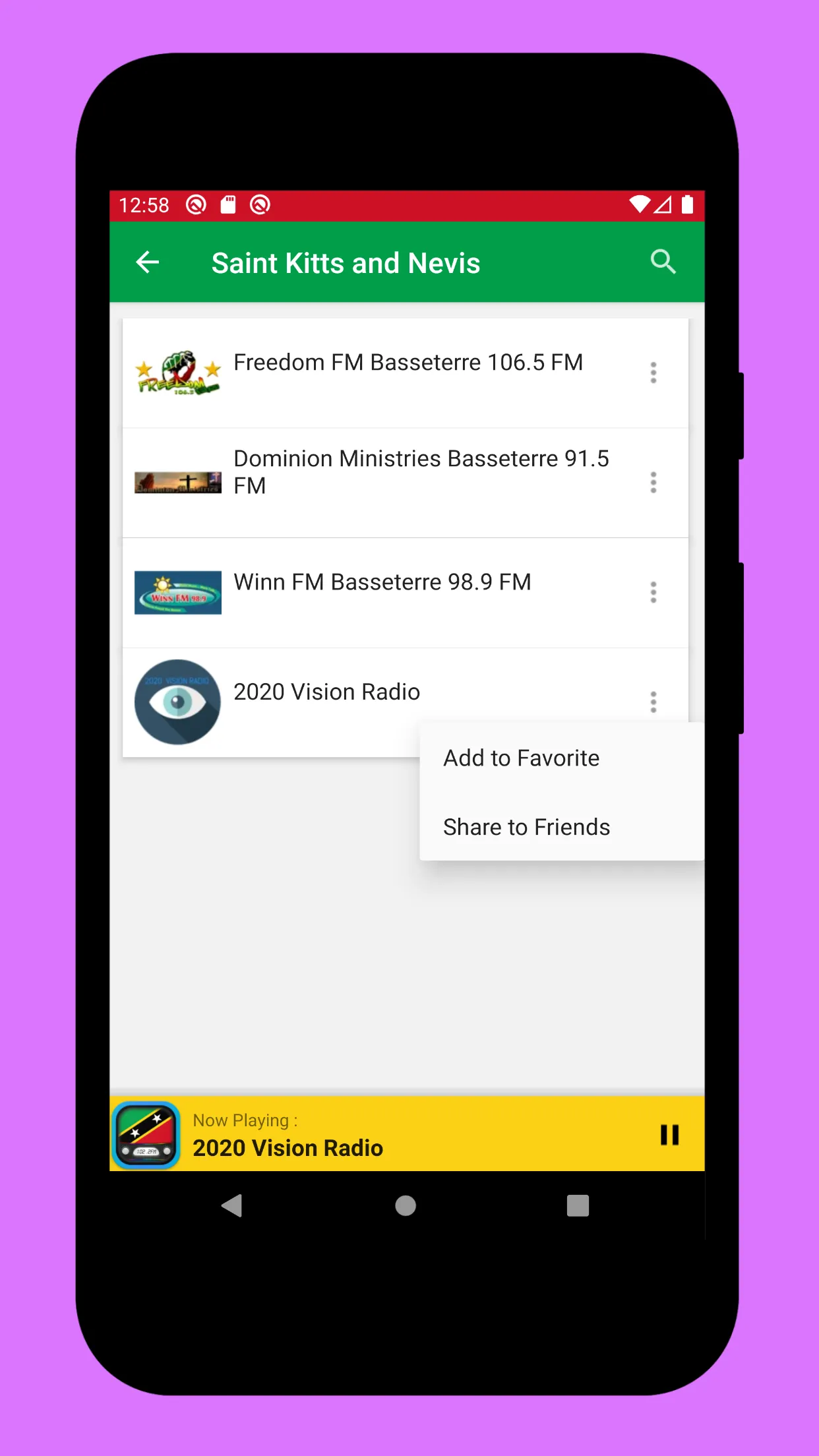 Radio Saint Kitts and Nevis FM | Indus Appstore | Screenshot