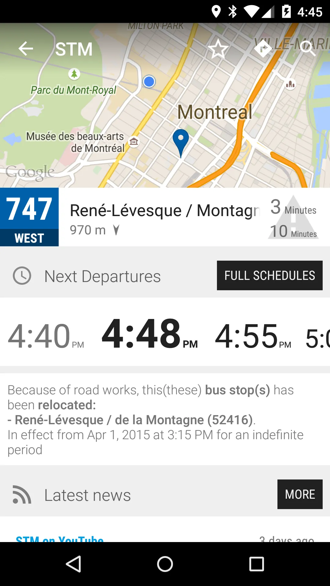 MonTransit | Indus Appstore | Screenshot