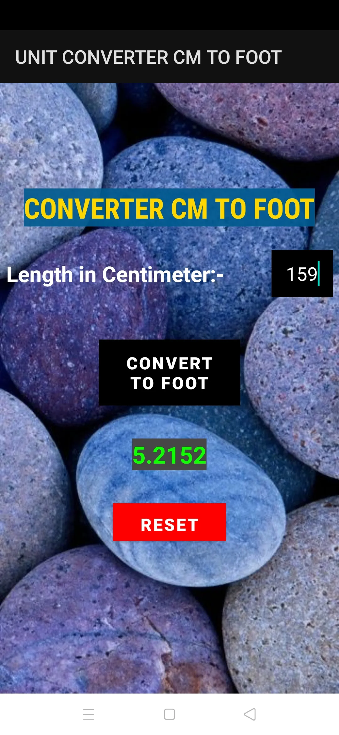 UNIT CONVERTER CM TO FOOT | Indus Appstore | Screenshot