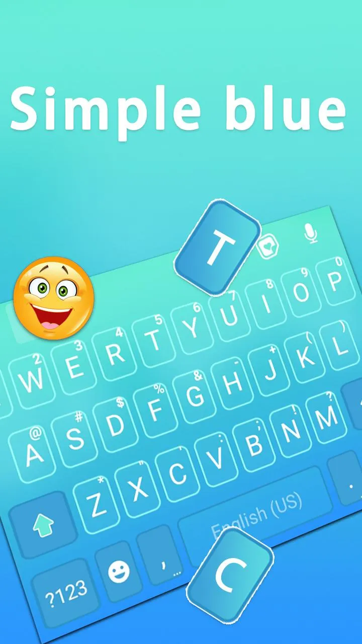 Blue Gradient Keyboard Theme | Indus Appstore | Screenshot