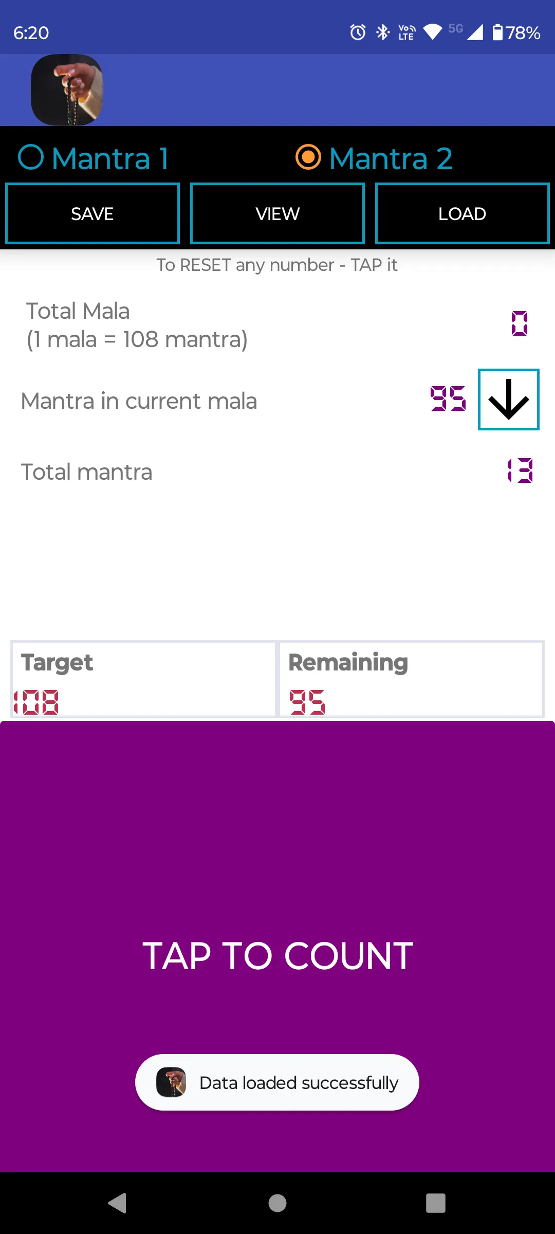 A1 Mantra Counter | Indus Appstore | Screenshot