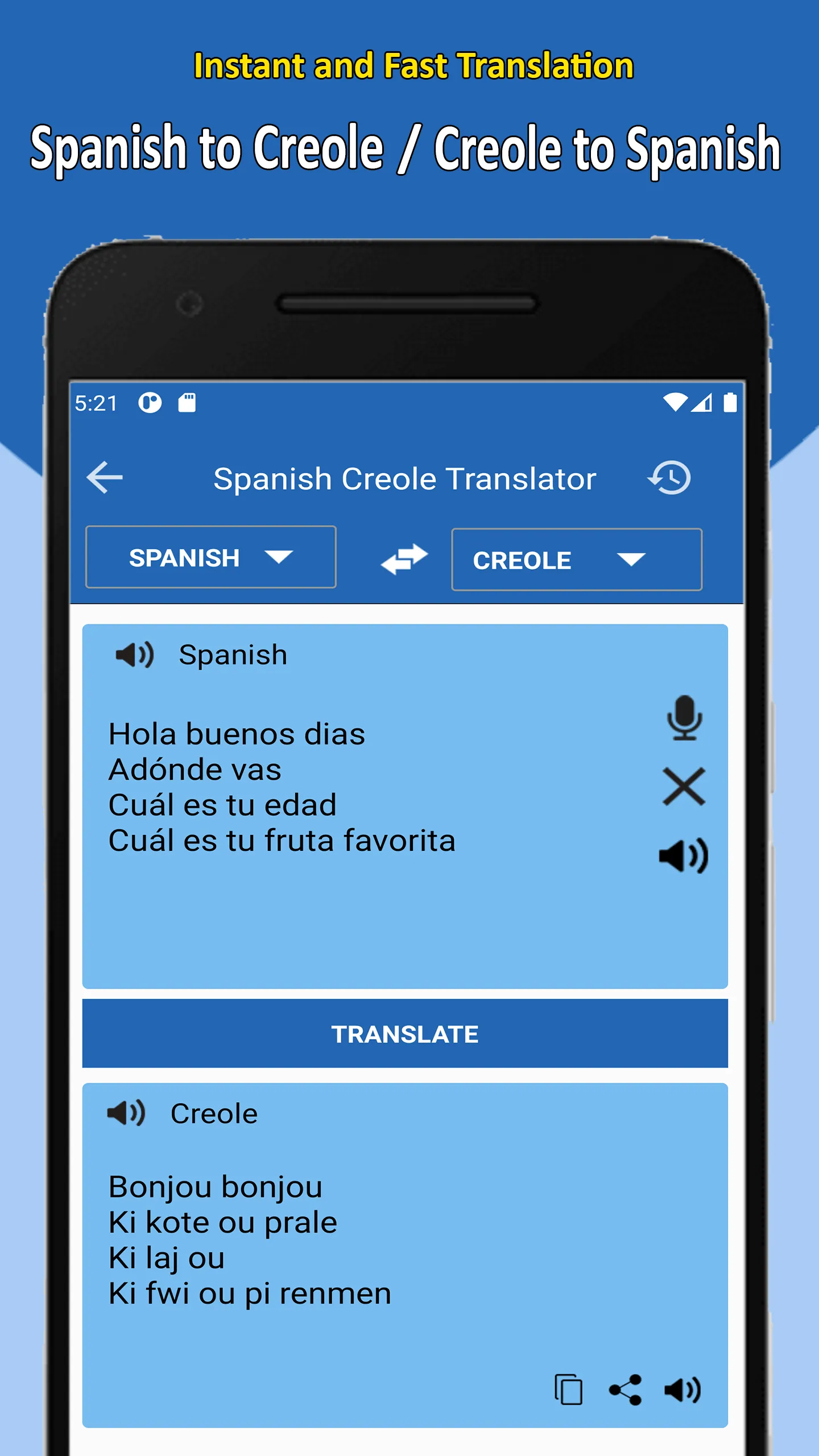 Traduction Creole Espagnol | Indus Appstore | Screenshot