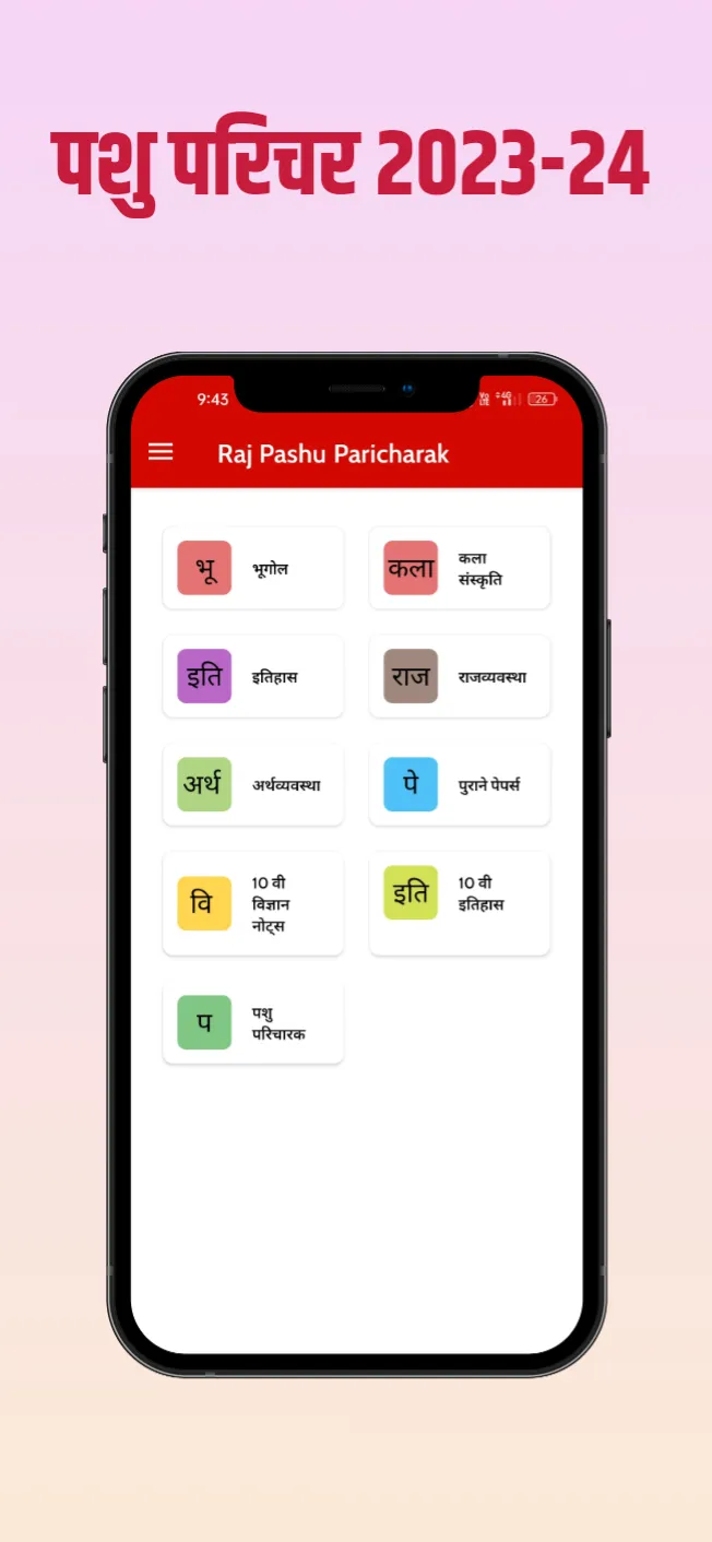 Raj Pashu Paricharak 2024 | Indus Appstore | Screenshot