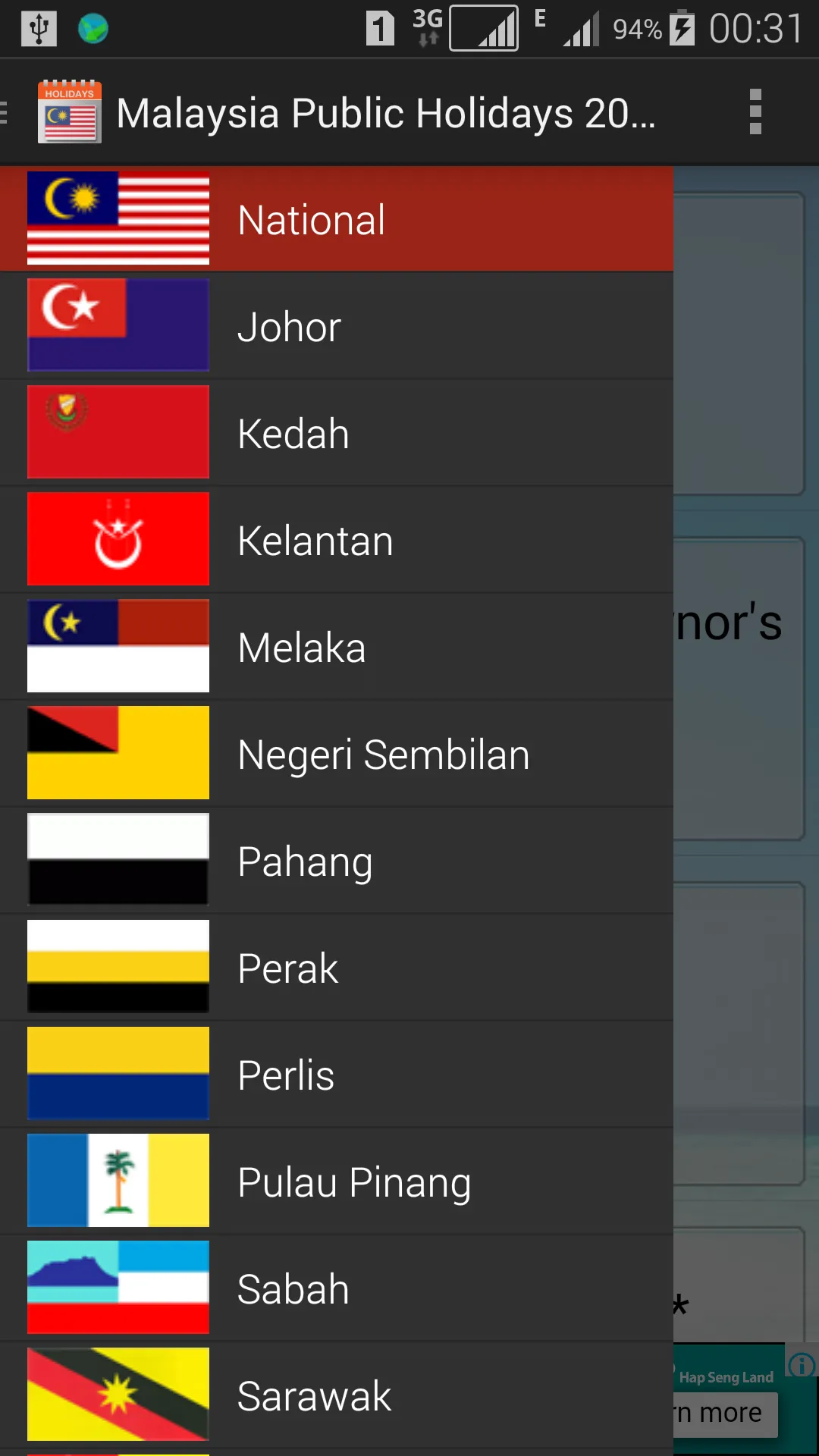 Malaysia Public Holidays | Indus Appstore | Screenshot