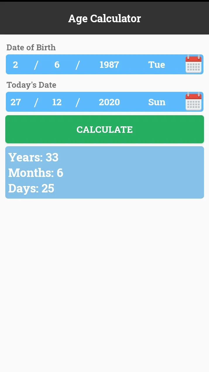 Age Calculator | Indus Appstore | Screenshot