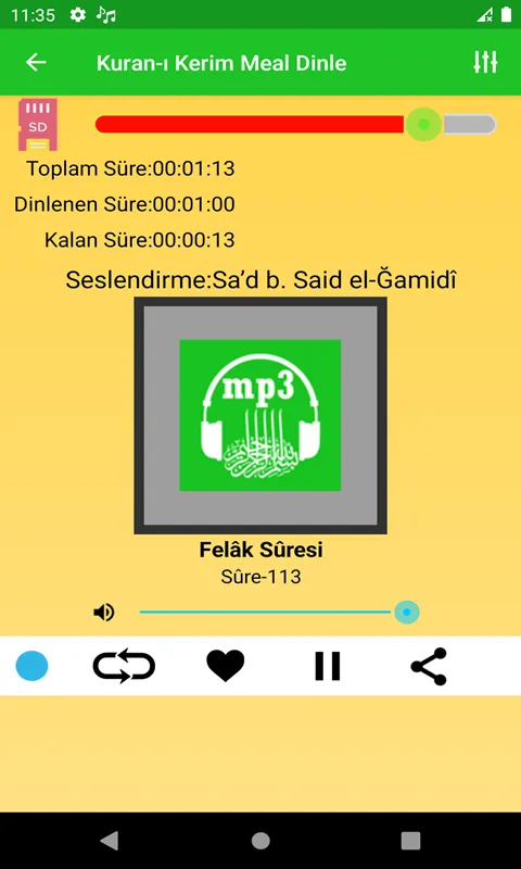 Kur'an-ı Kerim Meal Dinle | Indus Appstore | Screenshot