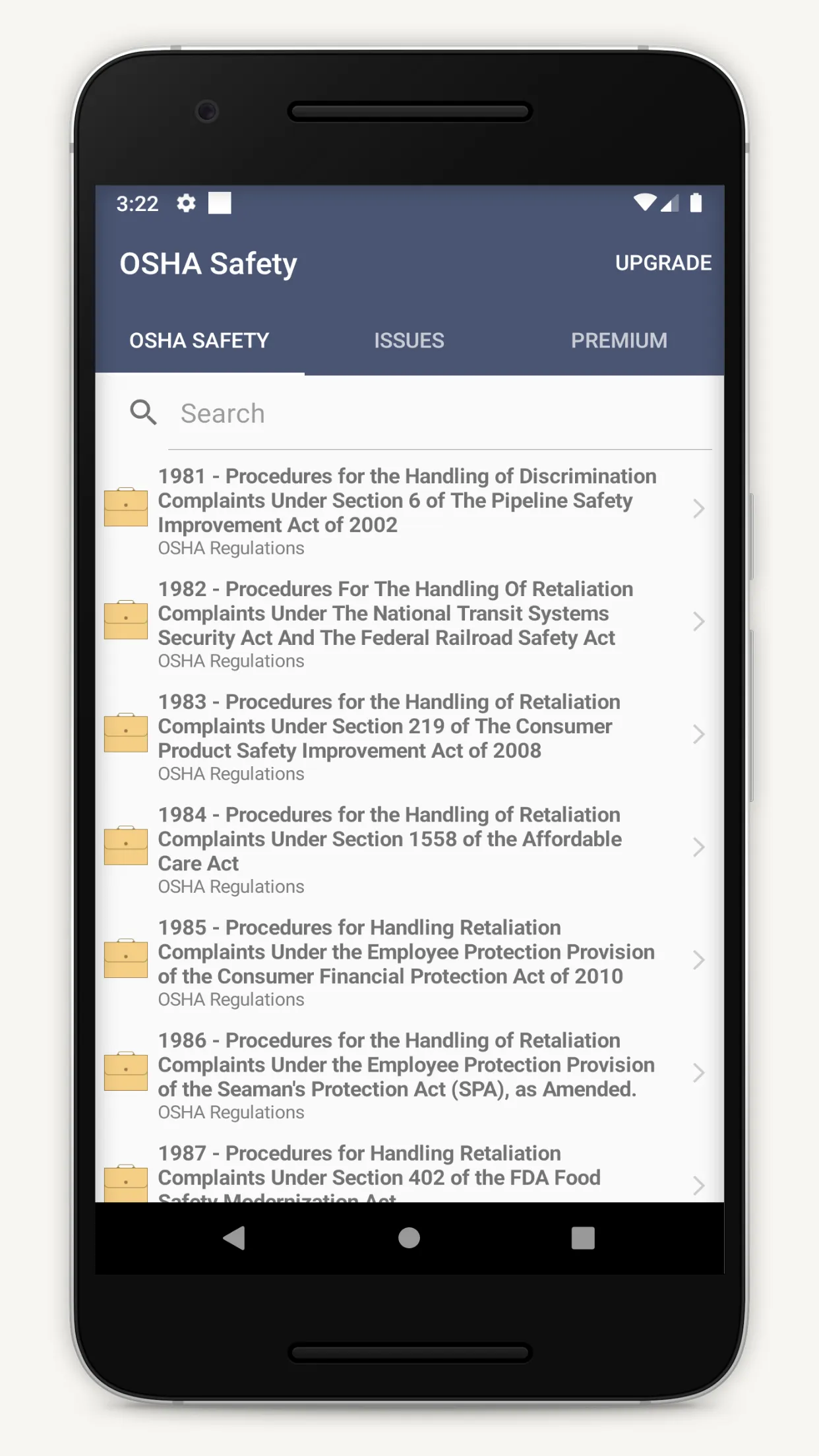 OSHA Safety Regulations Guide | Indus Appstore | Screenshot