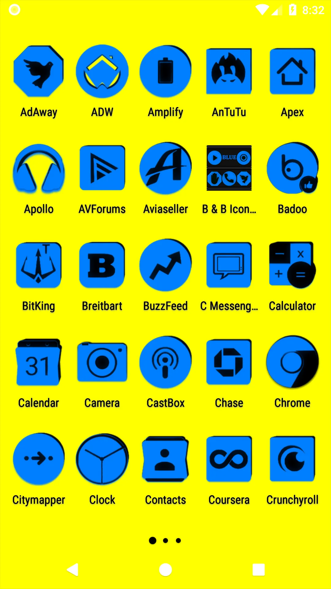 Blue and Black Icon Pack | Indus Appstore | Screenshot