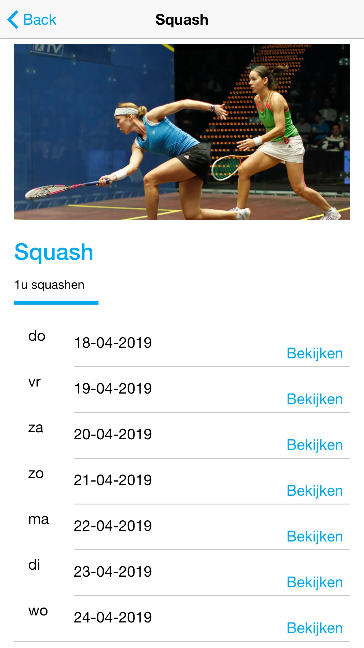 Squash Harderwijk | Indus Appstore | Screenshot