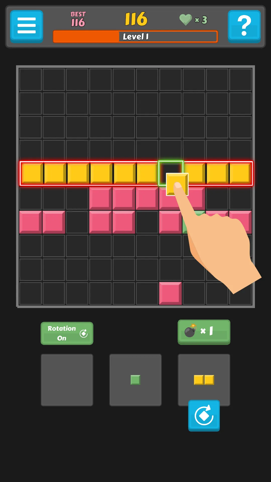 Block Buster - Hex and Square | Indus Appstore | Screenshot