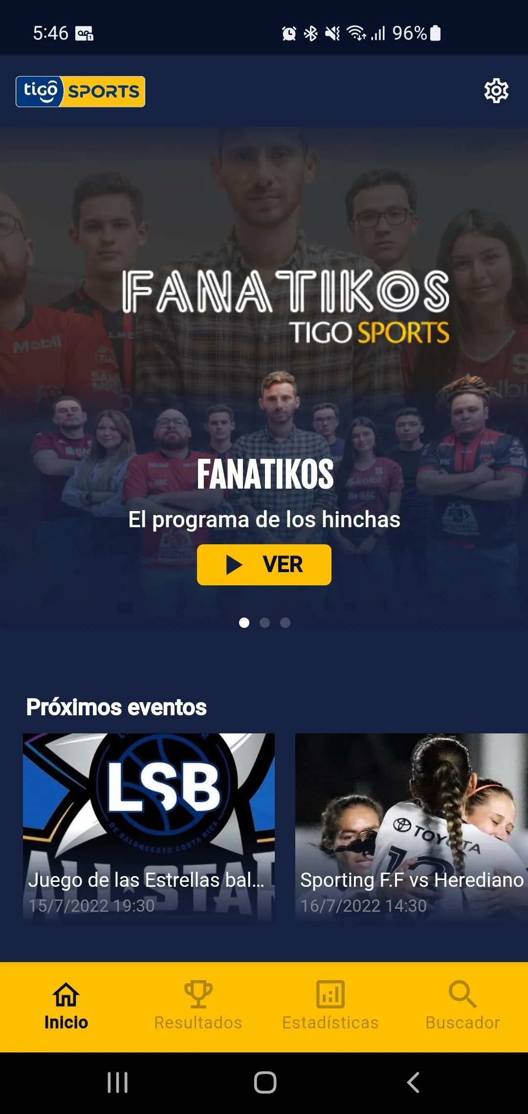 Tigo Sports Costa Rica | Indus Appstore | Screenshot