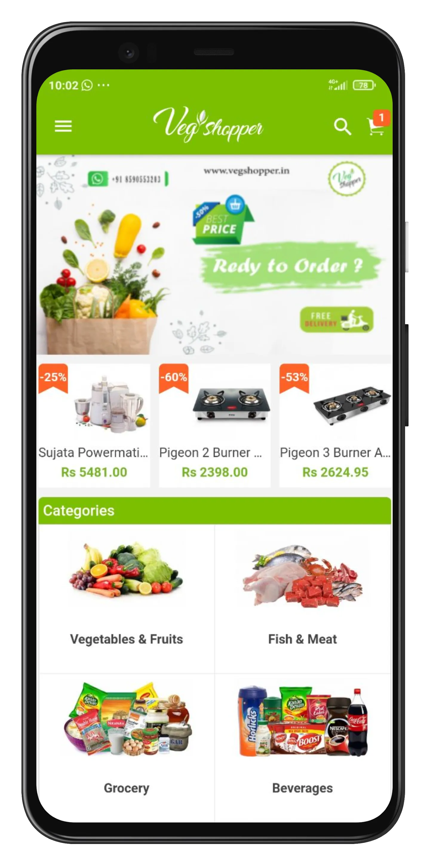 Veg Shopper - Online Supermark | Indus Appstore | Screenshot