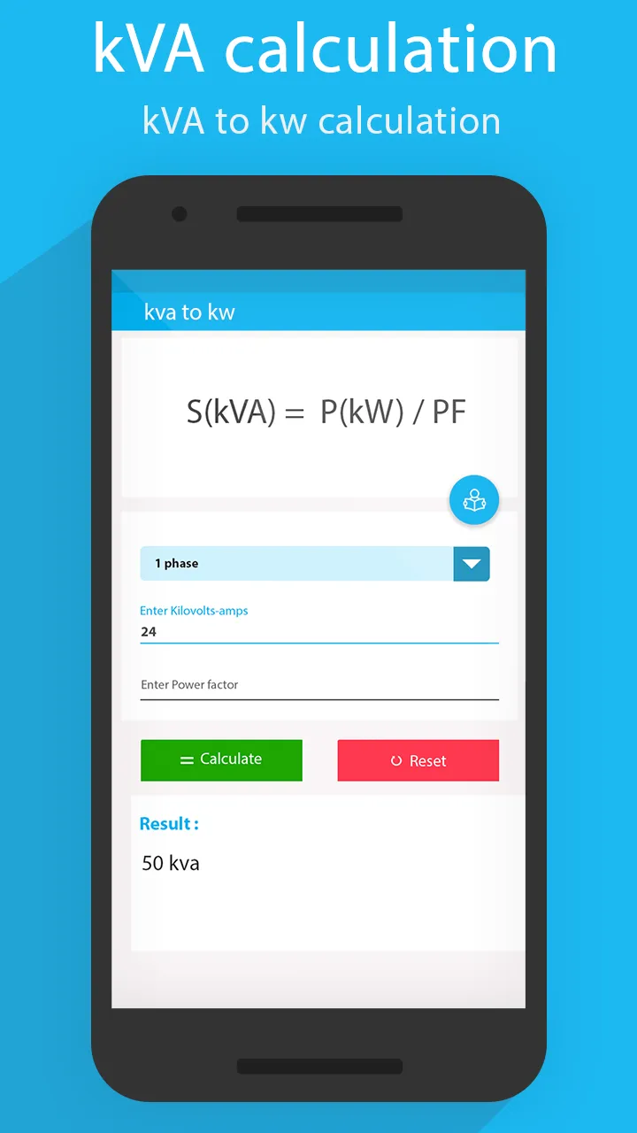 kva calculator | Indus Appstore | Screenshot