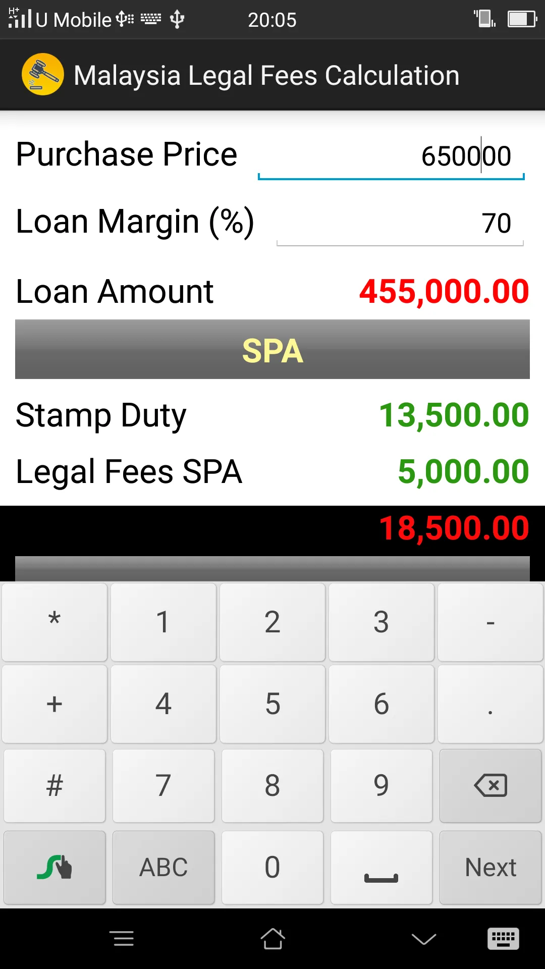 Malaysia Legal Fees Cal | Indus Appstore | Screenshot