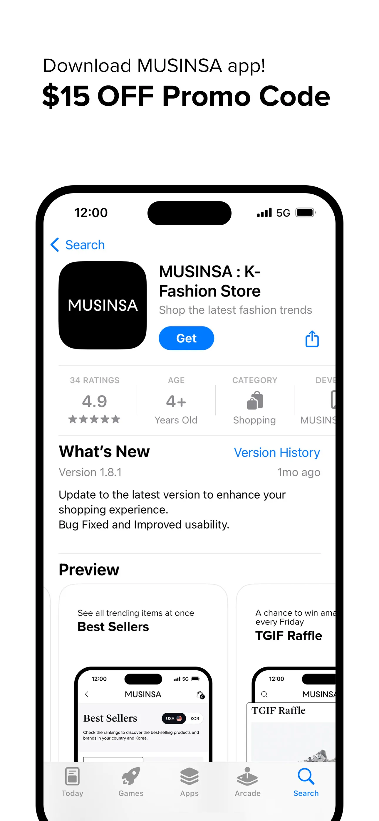 MUSINSA : K-Fashion Store | Indus Appstore | Screenshot