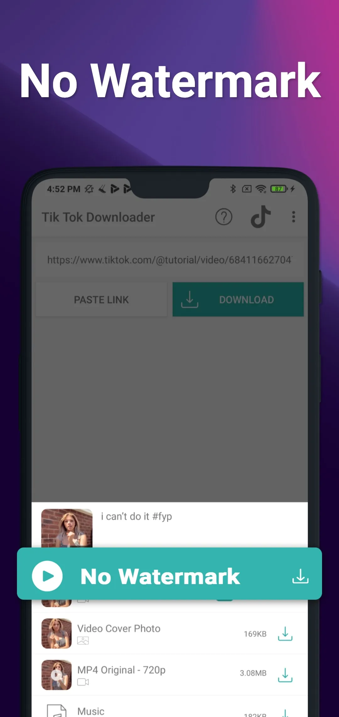 No Watermark Video Downloader | Indus Appstore | Screenshot