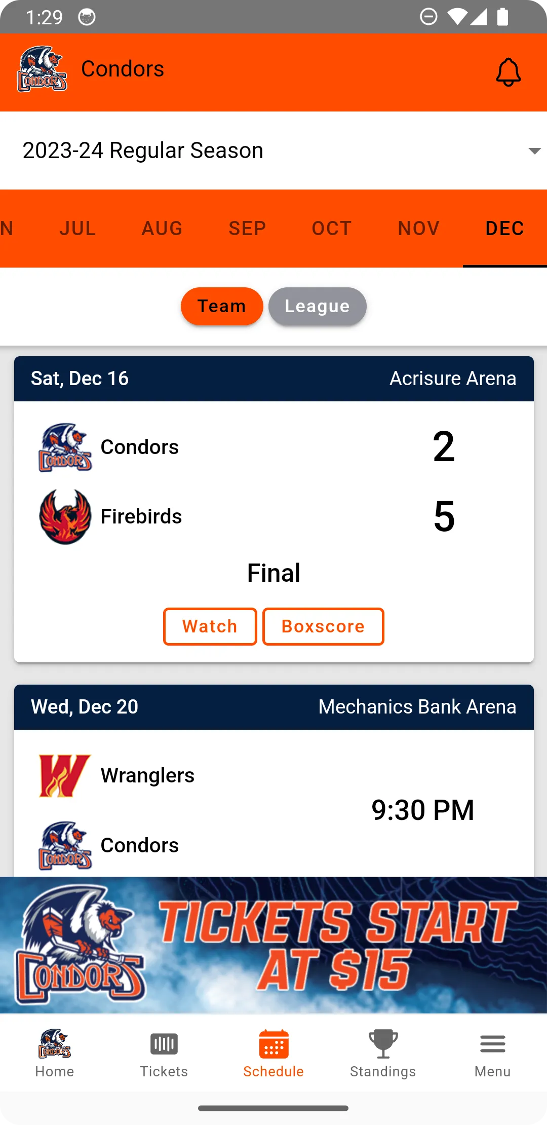 Bakersfield Condors | Indus Appstore | Screenshot