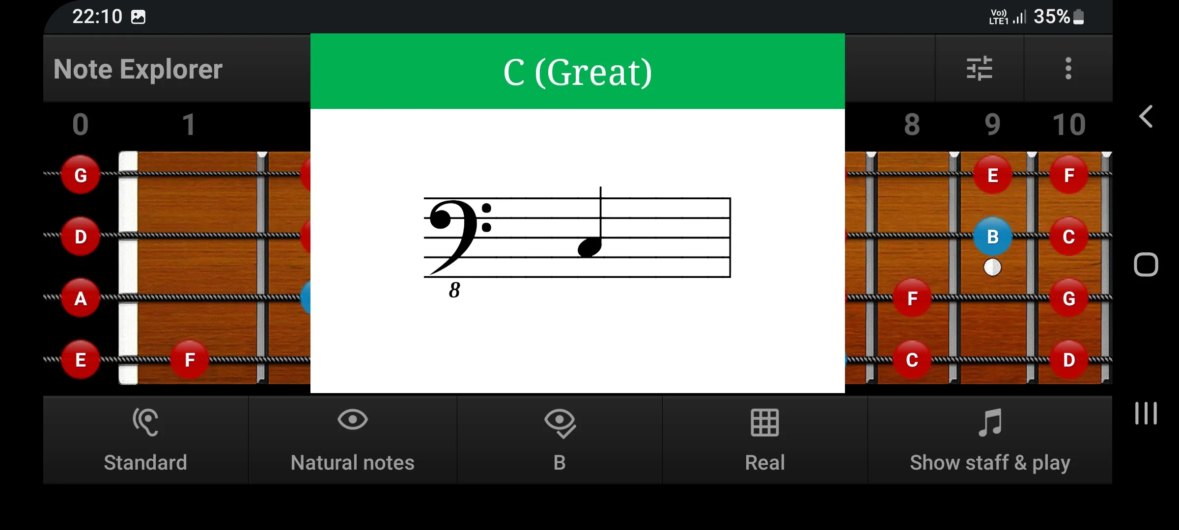 Bass Guitar Note Trainer Demo | Indus Appstore | Screenshot