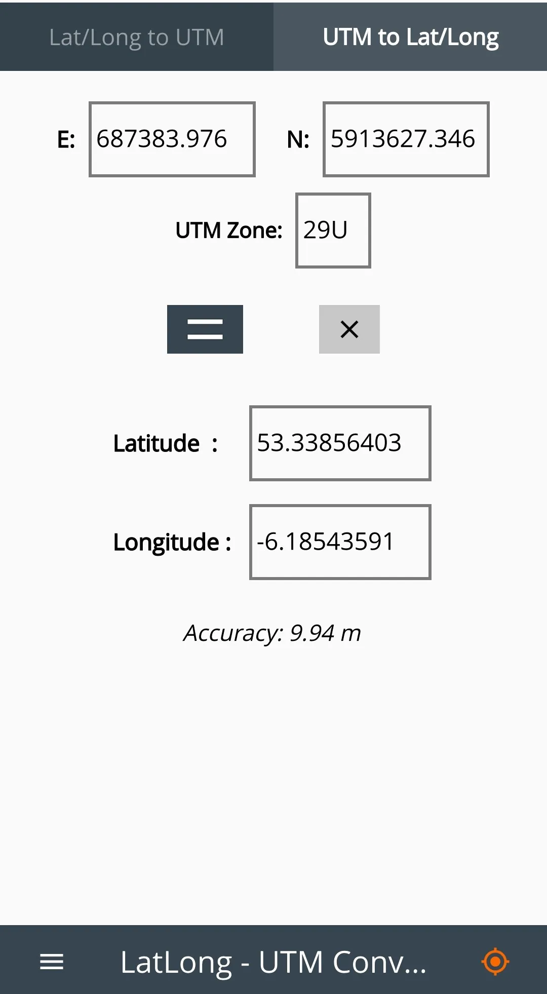 Lat/Long & UTM | Indus Appstore | Screenshot