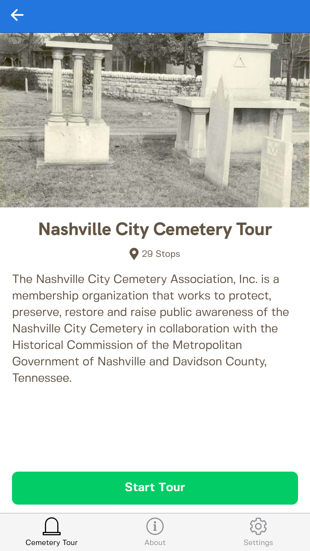 Nashville City Cemetery Tour | Indus Appstore | Screenshot