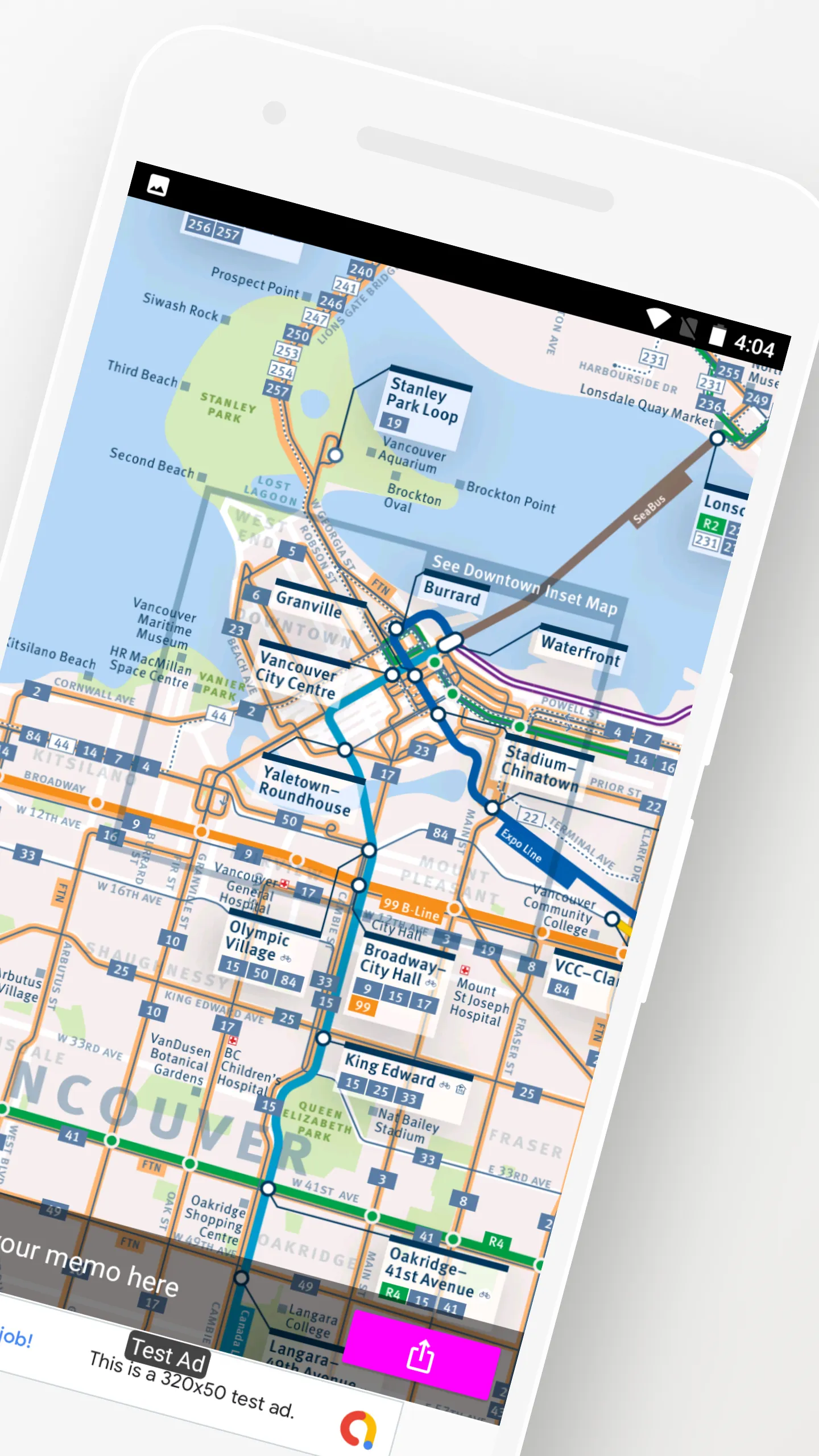 VANCOUVER METRO SKYTRAIN BLINE | Indus Appstore | Screenshot