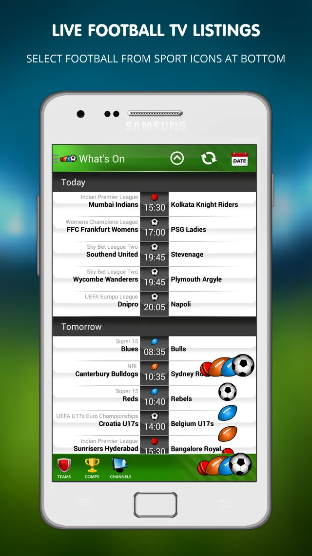 Live Football on TV | Indus Appstore | Screenshot