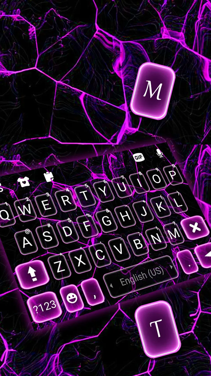 Purple Marble Grain Keyboard B | Indus Appstore | Screenshot