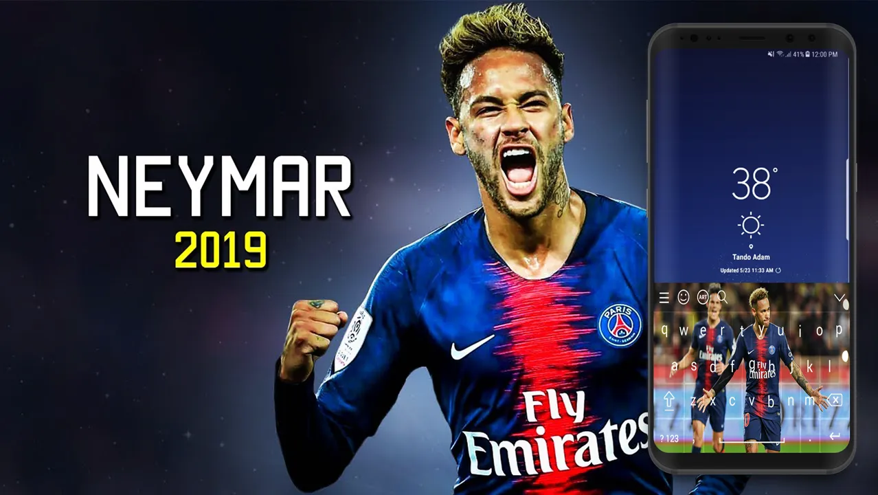 Neymar Jr Keyboard Theme 2023 | Indus Appstore | Screenshot