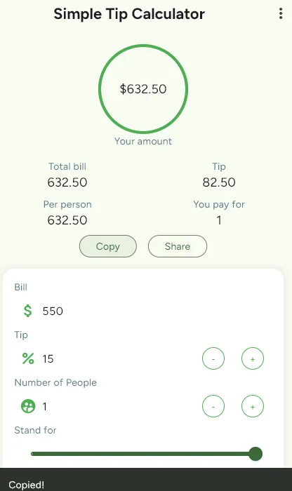 Simple Tip Calculator | Indus Appstore | Screenshot